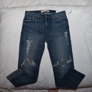 Gap distressed boyfriend jeans
